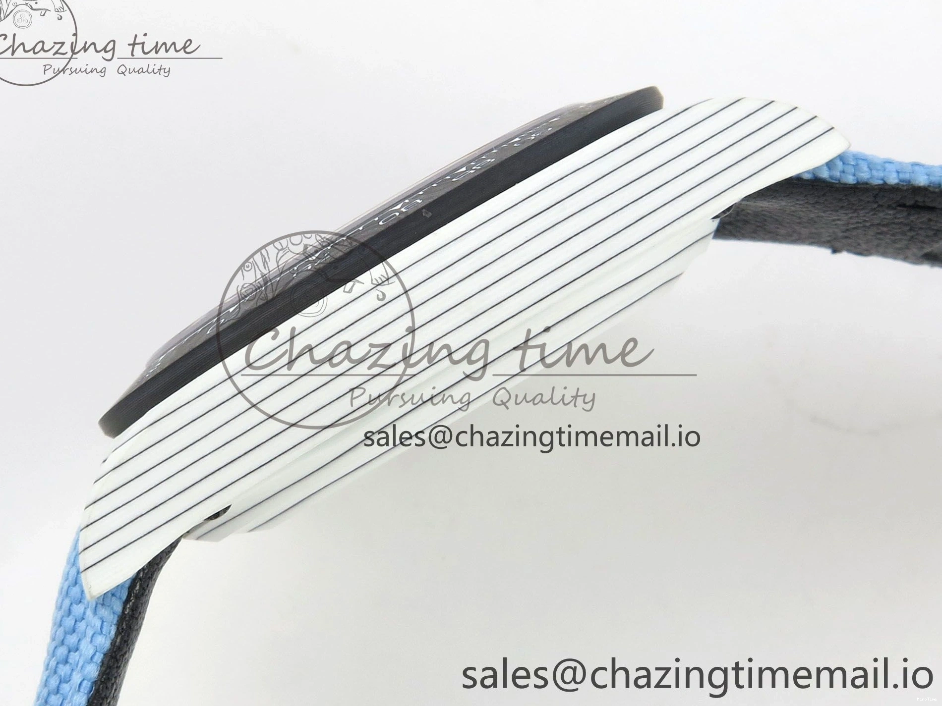 MiroTime 0403 Attractive Daytona DIW Carbon Case and Bezel DIWF Edition Black Dial on Blue Nylon Strap A 71